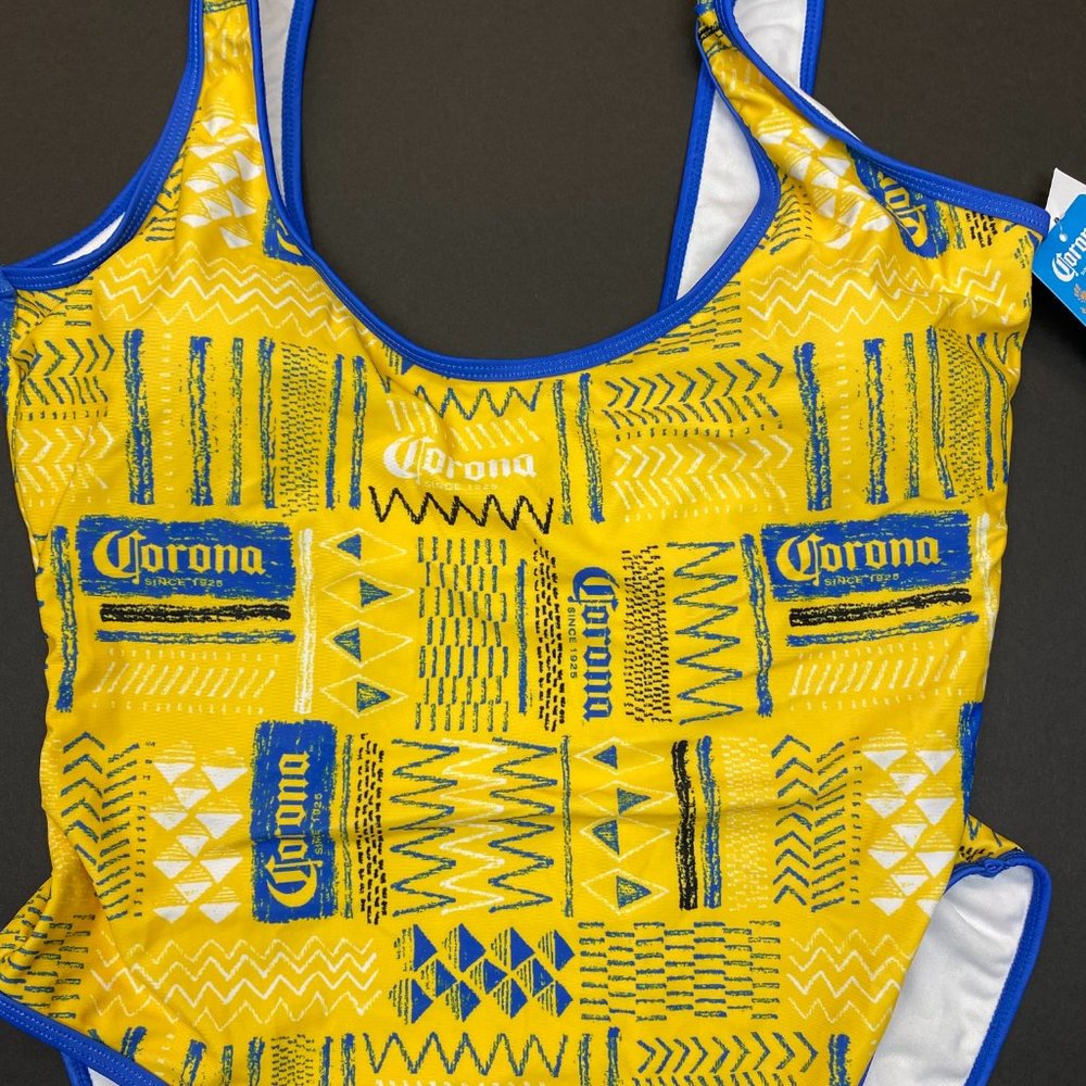 Women's Undercurrent Corona Beer Scoopneck One-Piece Swimsuit - Picture 2 of 3